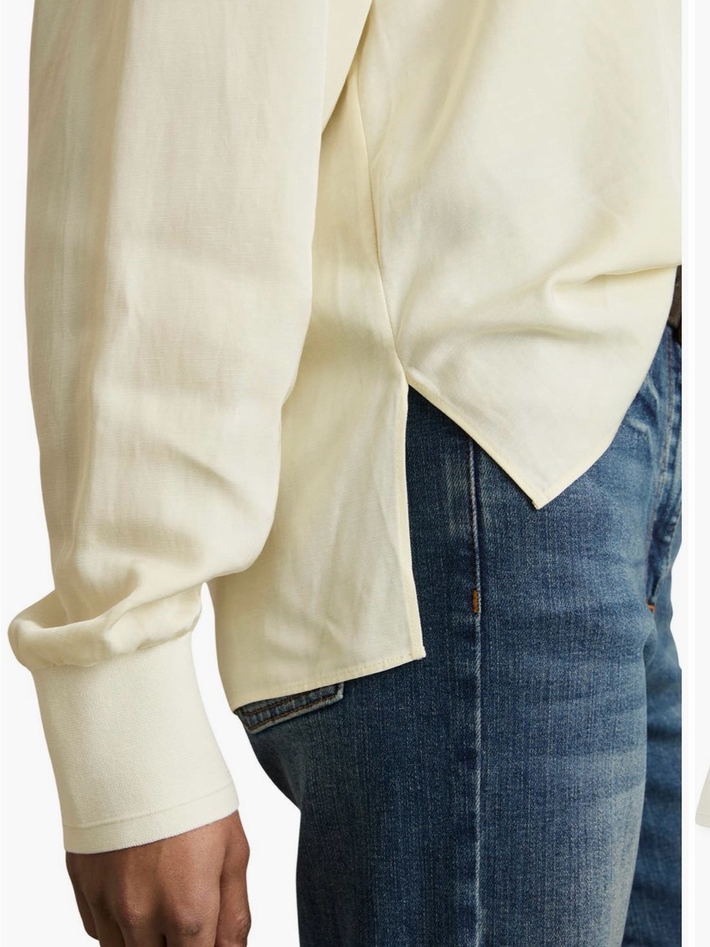Reiss Isobel Popover Blouse in Pale Yellow - Picture 3 of 12